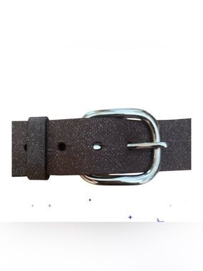 Roberto Mantellassi Women’s Brown sliver Leather Belt with Silver Buckle size M